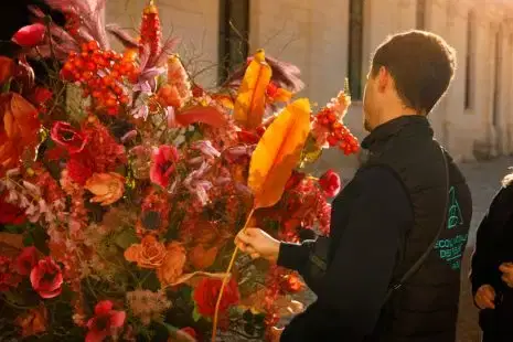Composition réalisée par les BP de l'Ecole Nationale des Fleuristes pour Noel à Chambord 2025